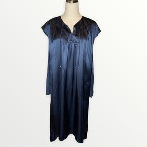 Calypso St. Barth 100% Silk Midnight Blue Dress Small